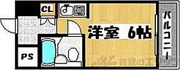 プレアール長柄 1Kの間取図画像