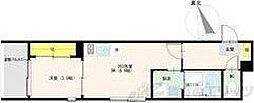 サンメイプル上新庄 1DKの間取図画像