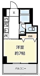 オアーゼ扇町 1Kの間取図画像