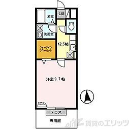 ノイエスグート 1Kの間取図画像