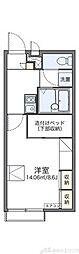 ルシエルブルー 1Kの間取図画像