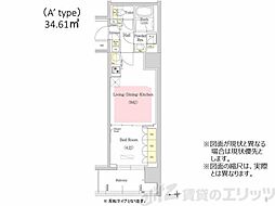 Urbanex江坂広芝 1LDKの間取図画像