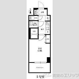 アルティザ江坂 1Kの間取図画像