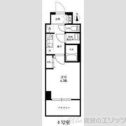 アルティザ江坂 1Kの間取図画像