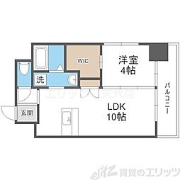 サムティ江坂ジュレーヴ 1LDKの間取図画像