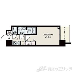 S-RESIDENCETEMMAGRACIS 1Kの間取図画像