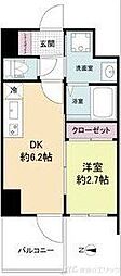 セレニテ新大阪グランデミリュー 1DKの間取図画像