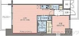 プレジオ梅田 1LDKの間取図画像