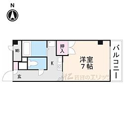 エトワールM・T3 ワンルームの間取図画像