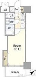 Luxe新大阪SOUTH 1Kの間取図画像
