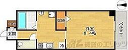 ロイヤルクイーンズパーク江坂 1Kの間取図画像