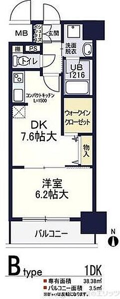 ソラージュ茨木 203｜大阪府茨木市双葉町(賃貸マンション1DK・2階・38.38㎡)の写真 その2