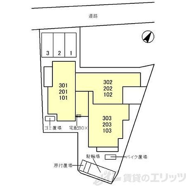 仮称)D-room東御旅町PJ 202｜大阪府吹田市東御旅町(賃貸アパート2LDK・2階・61.64㎡)の写真 その3