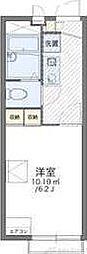 レオパレス山田東I 2階1Kの間取り