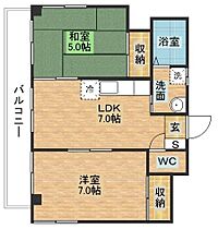 桜ハイツ  ｜ 長崎県長崎市愛宕３丁目（賃貸マンション2LDK・2階・50.60㎡） その2