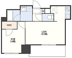 RJRプレシア浦上クロス 10階1LDKの間取り