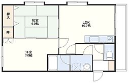 グリスティー小ヶ倉 2LDKの間取図画像