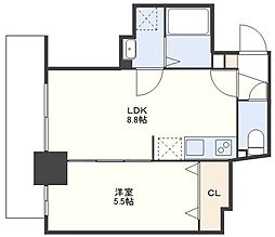 Forbis目覚町 1LDKの間取図画像