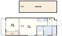 ボナール八幡 1DKの間取図画像