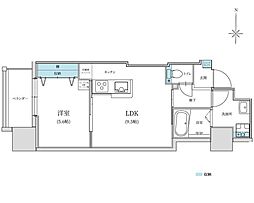 Forbis五島町 1LDKの間取図画像
