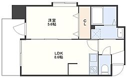 SA御船蔵ビル 1LDKの間取図画像