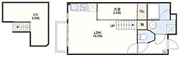 ハーバーヒルガーデン南山手 1LDKの間取図画像