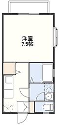 リノハウス大手 1Kの間取図画像