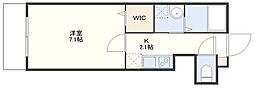 Forbis平野町 1Kの間取図画像