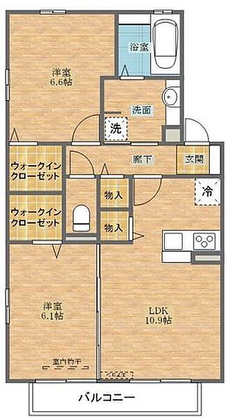 ベル　フェリシア ｜長崎県長崎市西海町(賃貸アパート2LDK・2階・59.58㎡)の写真 その2