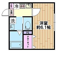 SORA 1Kの間取図画像