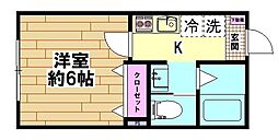 G.LienV 1Kの間取図画像