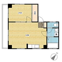 T.Kビル 1LDKの間取図画像
