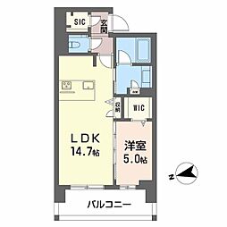 シャーメゾンステージ中央通り 1303 13階1LDKの間取り