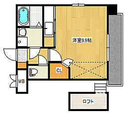 GRANXIA井口 ワンルームの間取図画像