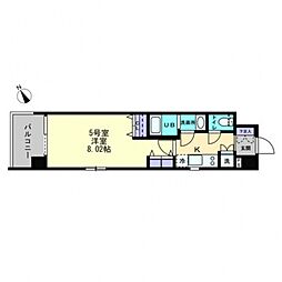 プレディアスタイル紙屋町 10階1Kの間取り