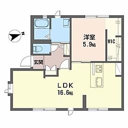 クレール池田 1階1LDKの間取り