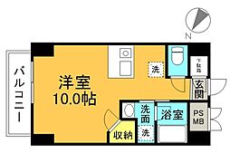 メゾン　ド　銀山 902 9階ワンルームの間取り