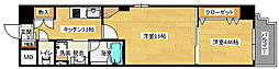 アルル国泰寺 6階1LDKの間取り