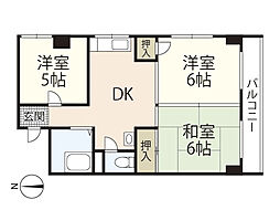 第三山本ビル 3DKの間取図画像