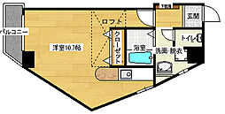 金屋町グランデ ワンルームの間取図画像