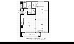 寿栄ビル船越 2DKの間取図画像