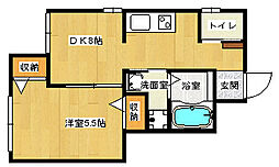 サンネクスト府中 1DKの間取図画像