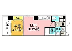 ラマンサーナ段原南 1LDKの間取図画像