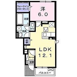 セント.アニーズ 1LDKの間取図画像