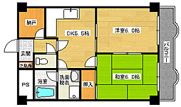 セントラルリバー祇園 2SKの間取図画像