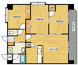 メゾン山城 3LDKの間取図画像