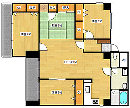 アプト5ビル 4LDKの間取図画像