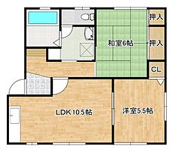 バリュージュ 2LDKの間取図画像