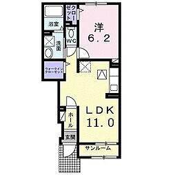 エスティタートブリランテ 1LDKの間取図画像