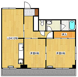 サンヨウビル 2LDKの間取図画像